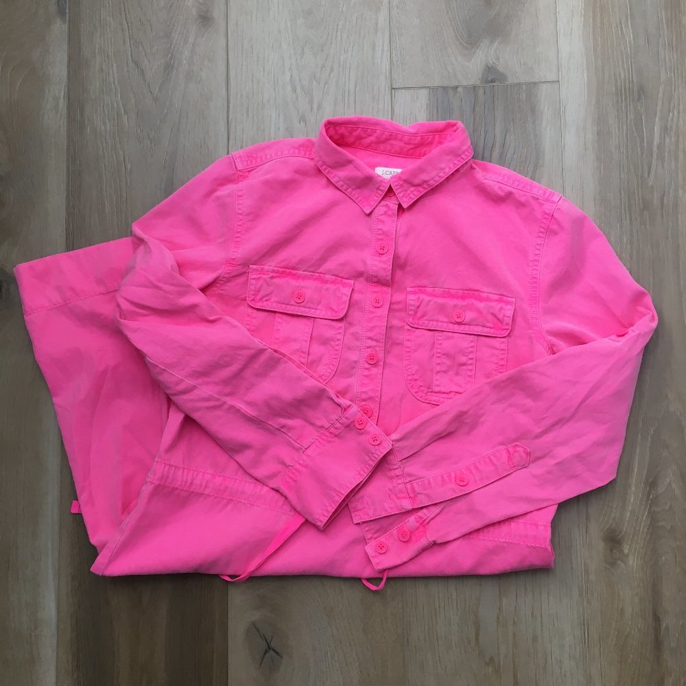 J. Crew Neon Vintage Wash Shirtdress